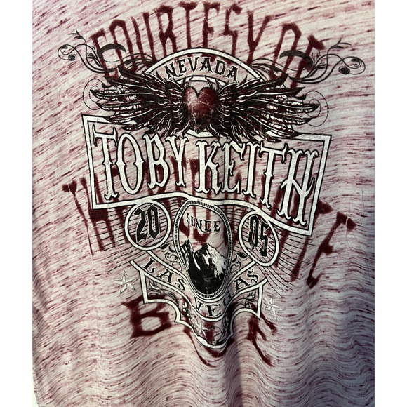 Toby Keith Concert T-Shirt Womens Size S Red White Blue Lightweight Vintage 2005 - Picture 3 of 10